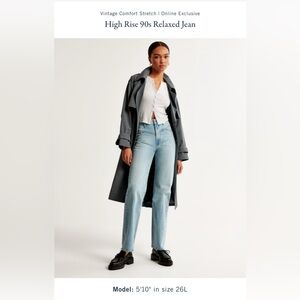 Abercrombie & Fitch Curve Love High Rise 90’s Relaxed Jeans